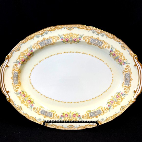 Vtg Noritake Grandeur 13.75" Oval Serving Platter Japan - Picture 2 of 7
